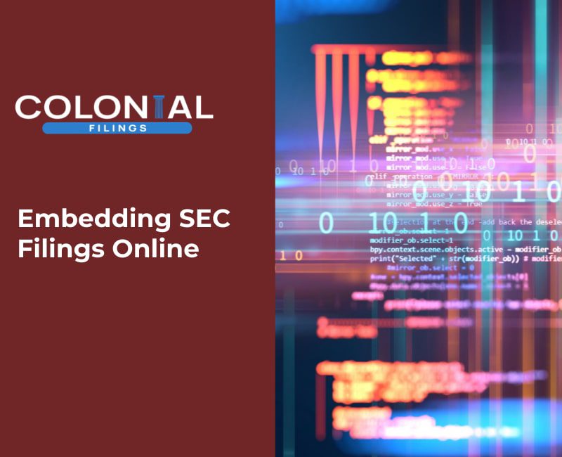 Embedding SEC Filings Online