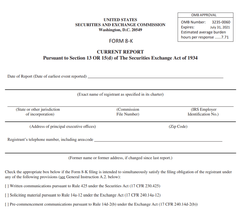 Understanding Form 8-K