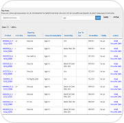Dashboard view of Section 16 software showing a detailed table of filers, form types, and submission status for SEC compliance.