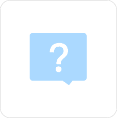 Blue speech bubble with white question mark reflecting UI standardization for digital help and inquiry interfaces