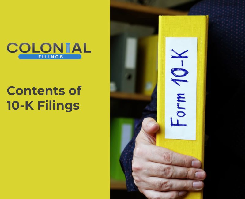 Contents of 10-K Filings