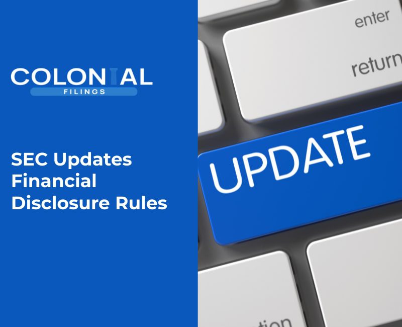 SEC Updates Financial Disclosure Rules